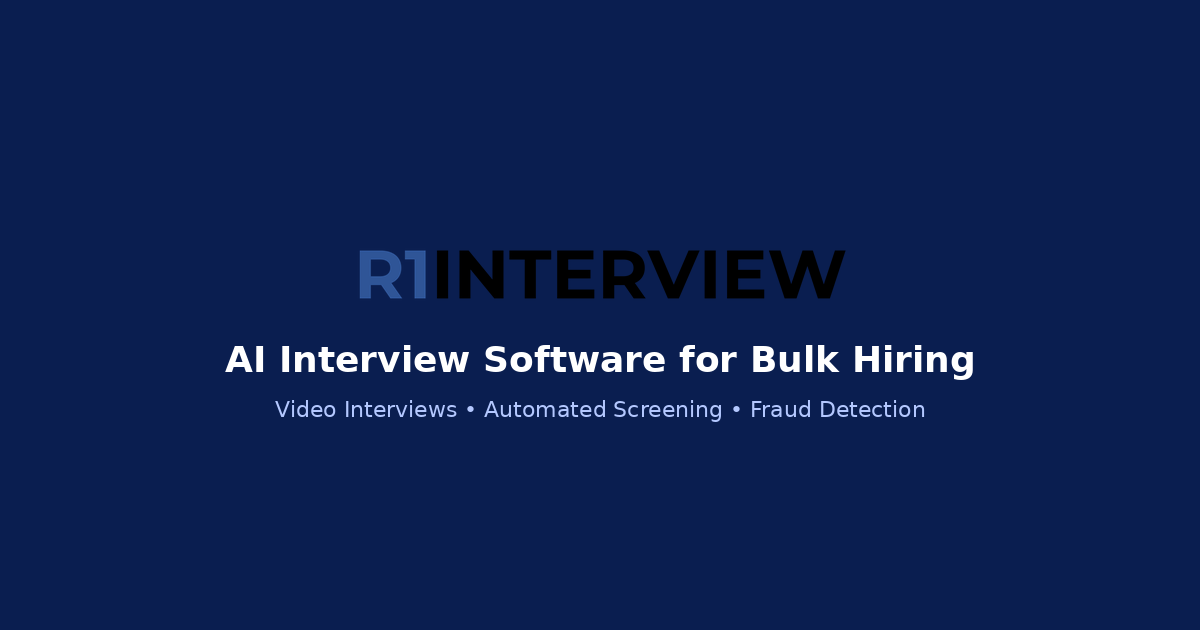 one way video interview platform India — R1Interview blog featured image